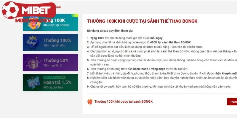 Milbet 14 Nhiều chương trình ưu đãi nổi bật liên tiếp được tung ra