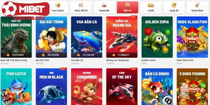 Milbet 11 Săn thưởng bắn cá với đa dạng các loại vũ khí tại Mibet